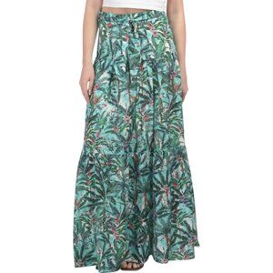 AQUA BLU Silk Blend Carolina Skirt
